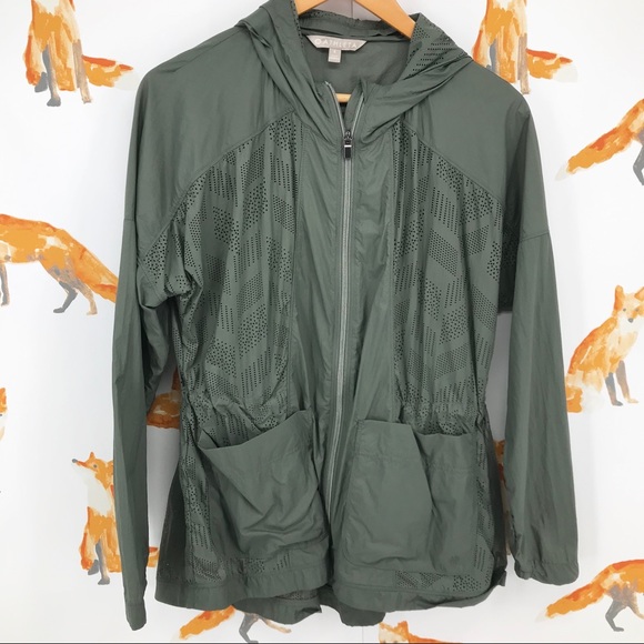 Athleta Windbreaker Hooded Workout Jacket - Picture 1 of 8